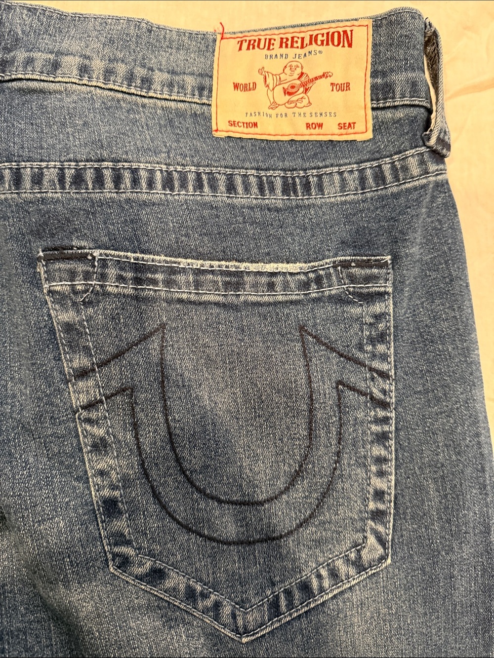 True Religion Men's Medium Blue Straight Jeans - Picture 5 of 5